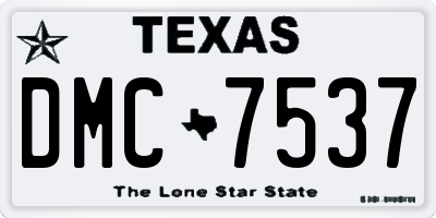 TX license plate DMC7537