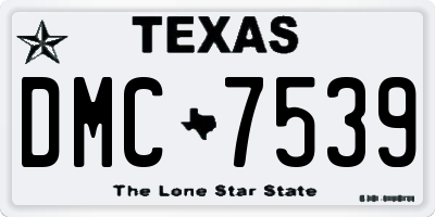 TX license plate DMC7539
