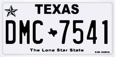 TX license plate DMC7541
