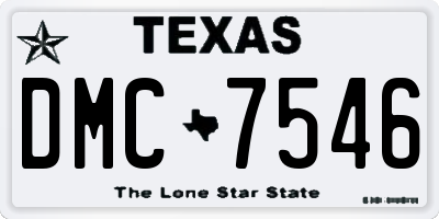 TX license plate DMC7546