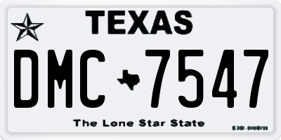 TX license plate DMC7547
