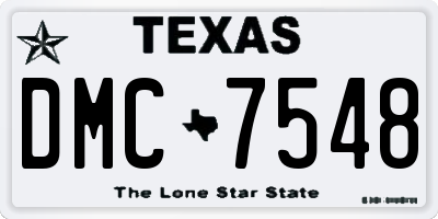 TX license plate DMC7548