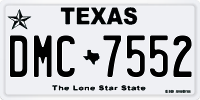 TX license plate DMC7552