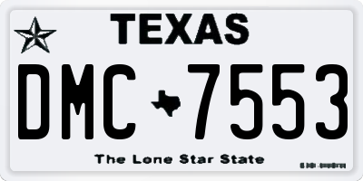 TX license plate DMC7553