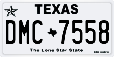 TX license plate DMC7558