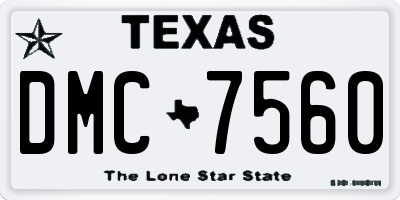 TX license plate DMC7560