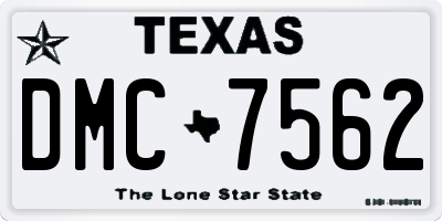 TX license plate DMC7562
