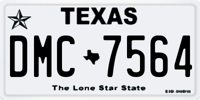 TX license plate DMC7564
