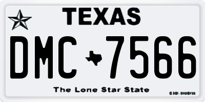 TX license plate DMC7566