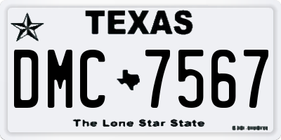TX license plate DMC7567