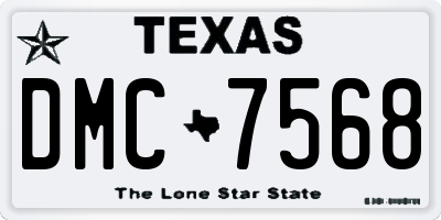 TX license plate DMC7568
