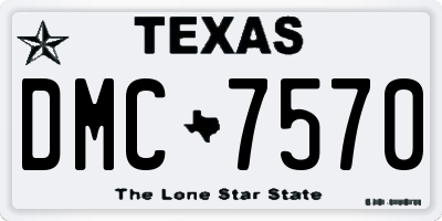 TX license plate DMC7570