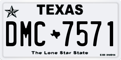 TX license plate DMC7571