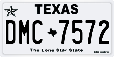 TX license plate DMC7572