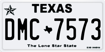 TX license plate DMC7573