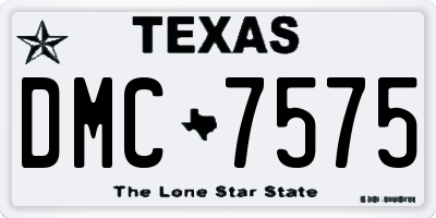 TX license plate DMC7575