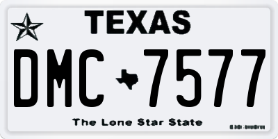 TX license plate DMC7577