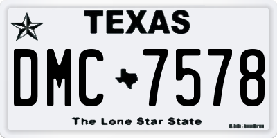 TX license plate DMC7578