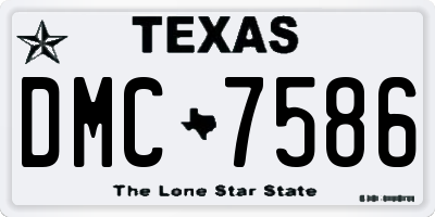 TX license plate DMC7586