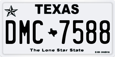 TX license plate DMC7588