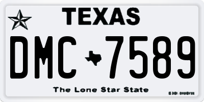 TX license plate DMC7589