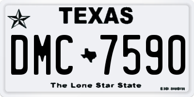 TX license plate DMC7590