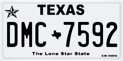 TX license plate DMC7592