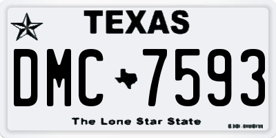 TX license plate DMC7593