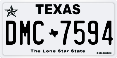 TX license plate DMC7594