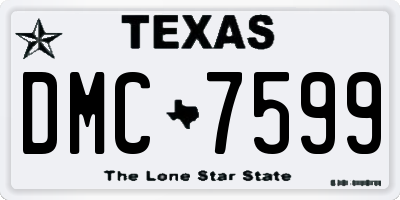 TX license plate DMC7599