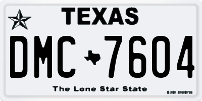 TX license plate DMC7604