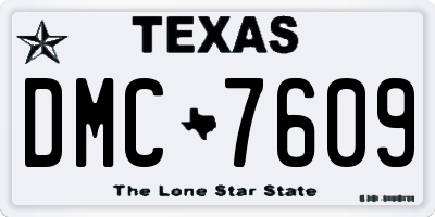 TX license plate DMC7609
