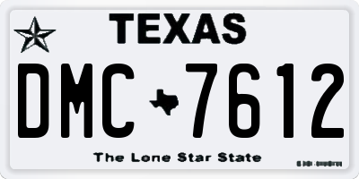 TX license plate DMC7612