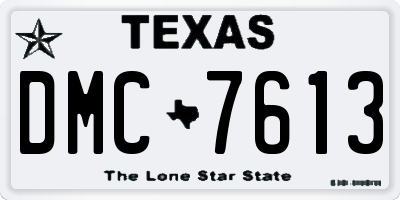 TX license plate DMC7613