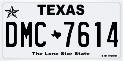 TX license plate DMC7614