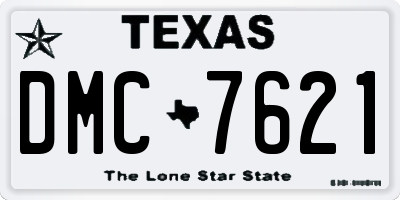 TX license plate DMC7621