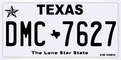 TX license plate DMC7627