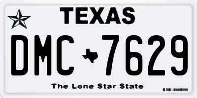 TX license plate DMC7629