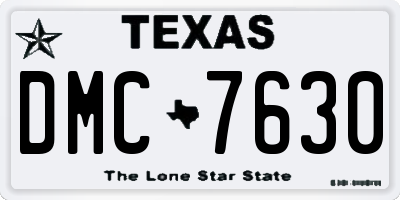 TX license plate DMC7630