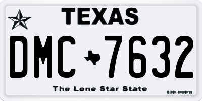TX license plate DMC7632