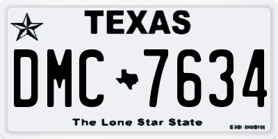 TX license plate DMC7634