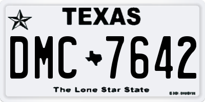 TX license plate DMC7642