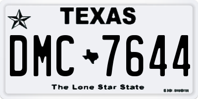TX license plate DMC7644