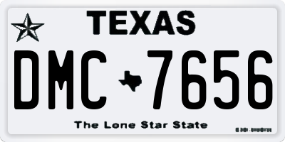 TX license plate DMC7656