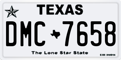 TX license plate DMC7658