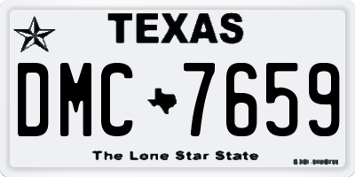 TX license plate DMC7659