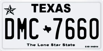 TX license plate DMC7660
