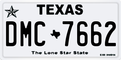 TX license plate DMC7662