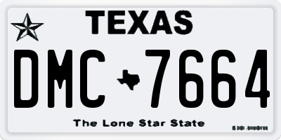 TX license plate DMC7664