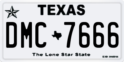 TX license plate DMC7666